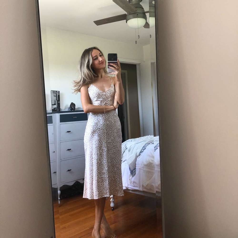 Abercrombie satin midi dress